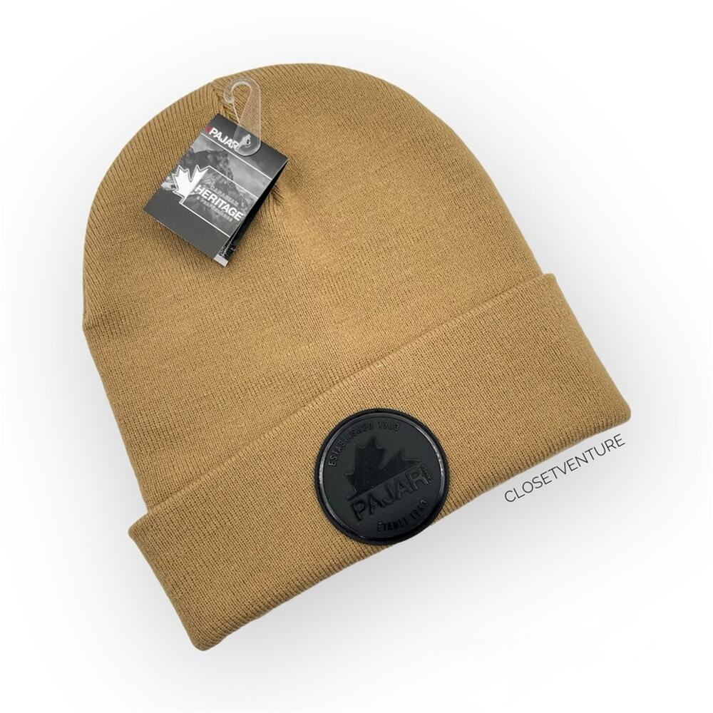 Pajar Bayshore Camel Acrylic Beanie Hat Unisex One Size